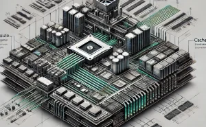 DALL·E 2025-02-13 12.43.06 - A detailed illustration of a GPU backend design, showcasing the architecture and pipeline stages. The image includes compute units, memory controllers